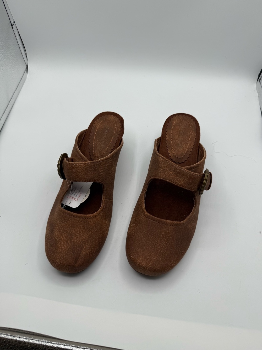 Baretraps Luna Mary Jane Mules Brown Women’s Size 8.5M